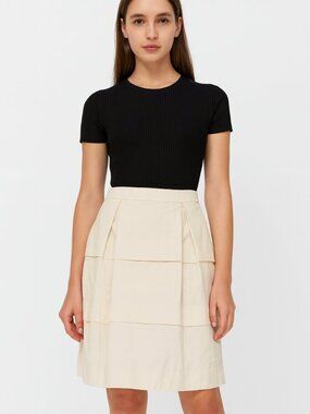 J.Crew "Gateau" Skirt Cotton Sateen in a champagne Size 6